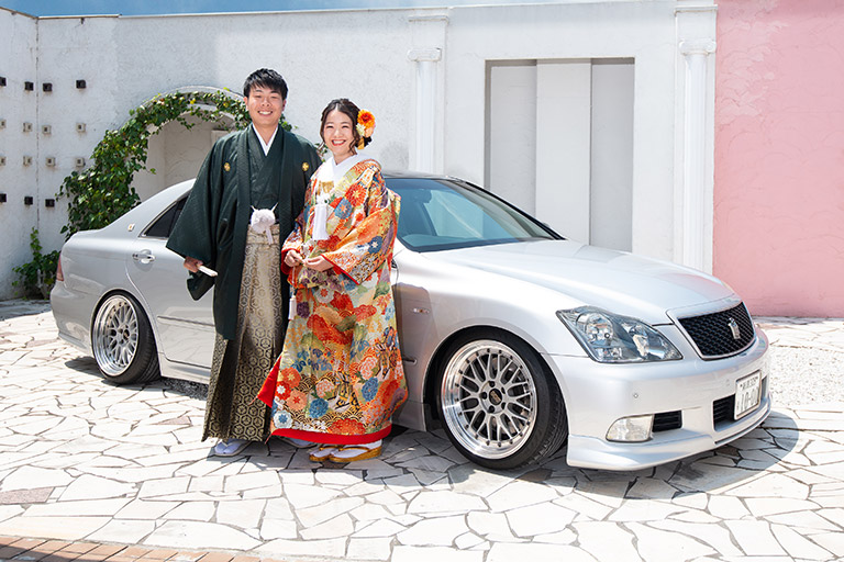 車やバイクと撮影