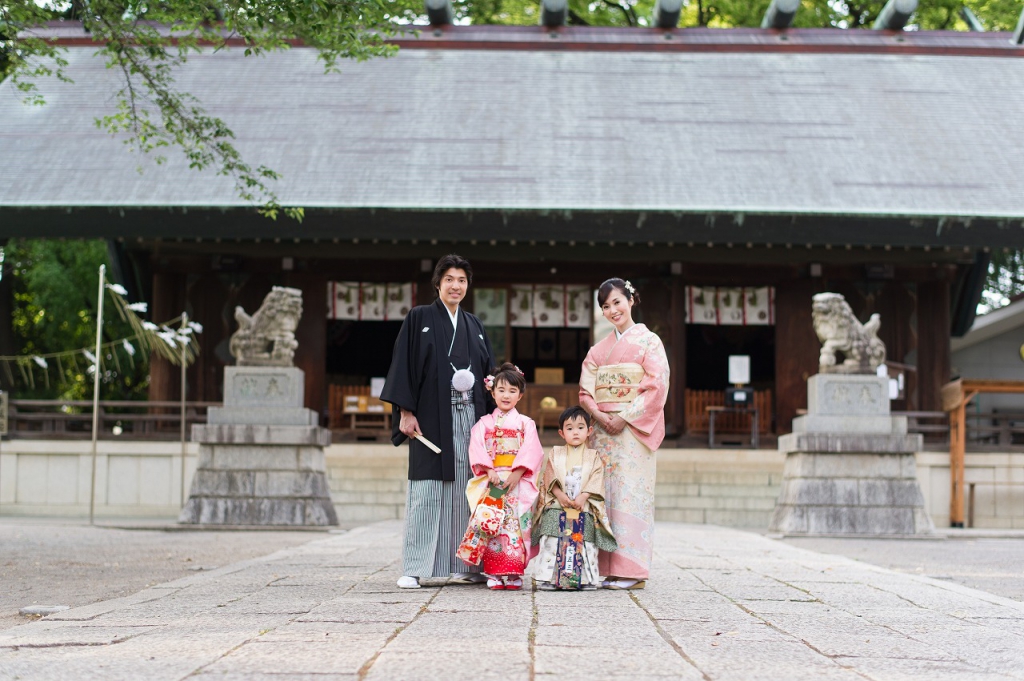 所澤神明社,所沢,七五三,ロケ,家族写真,祈祷