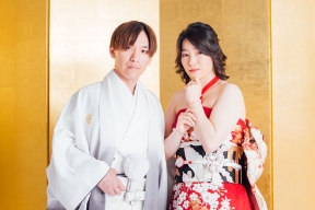 成人の振袖から婚礼の振袖ドレスに♡